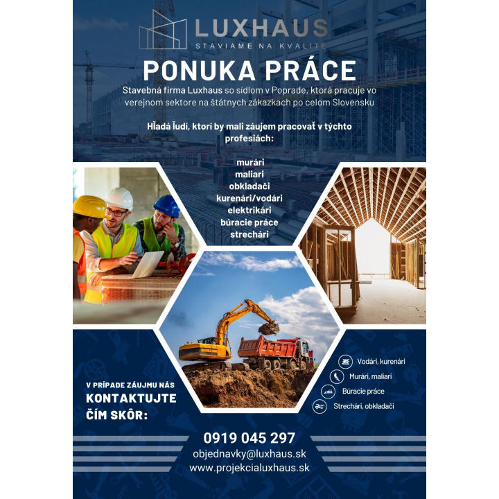 Menšia fotka pre článok LUXHAUS - ponuka práce